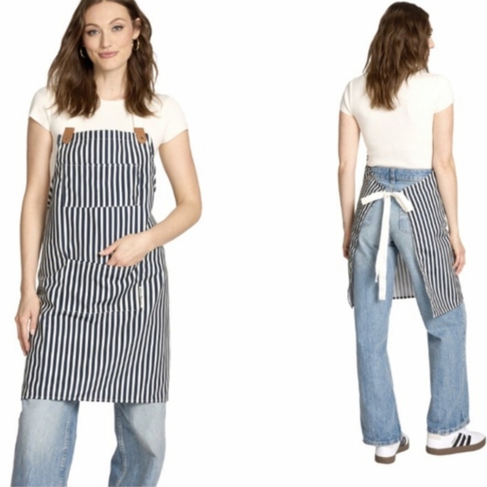 Business & Pleasure Co. Lauren's Navy Stripe Apron
